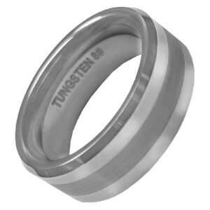 Tungsten Silver Ring