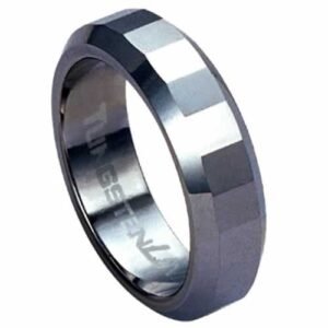 Diamond-cut Tungsten Carbide Ring