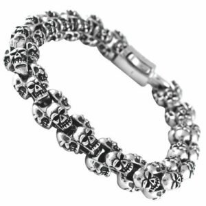 Stainless Steel Skull Head Bracelet