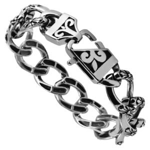 Stainless Steel Heavy Link Biker Bracelet