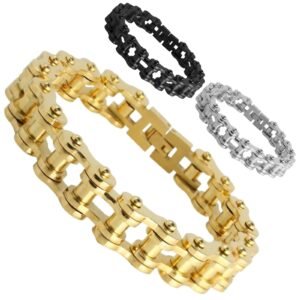 14MM Stainless Steel Motorcycle Chain Bracelet