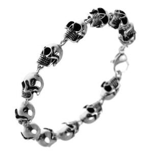 Stainless Steel Skull Head Bracelet