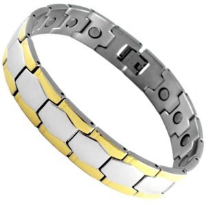 Stainless Steel Two Tone Magnetic Bracelet