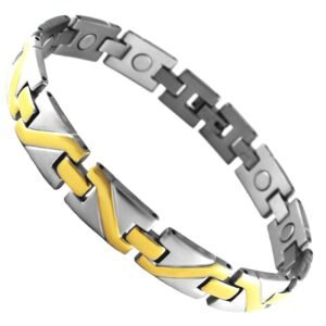 Stainless Steel Two Tone Magnetic Bracelet