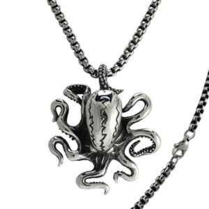 Stainless Steel Octopus Pendant w/ Chain