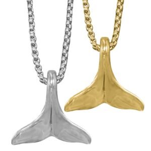 Stainless Steel Whale Tail Necklace