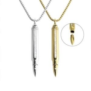 Stainless Steel Chain w/ Bullet Cz CNC Setting Pendant