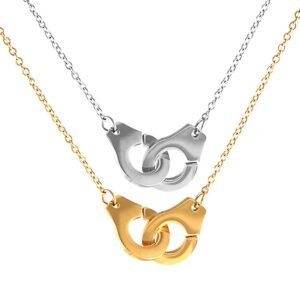 Stainless Steel Rolo Chain with Handcuff Charm