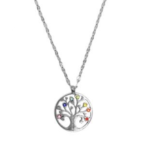 Stainless Steel Chain w/ Tree of Life Pendant - Steel
