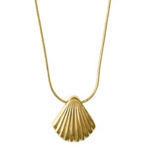 Stainless Steel Gold PVD Seashell Necklace