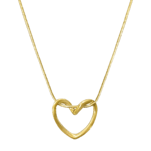 Stainless Steel Gold PVD Heart Necklace