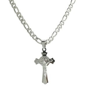 Stainless Steel Necklace with Cross Pendant