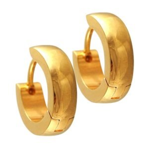 Stainless Steel Gold Huggie Earrings