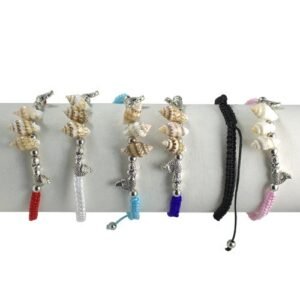 String Sea Shell and Mermaid Bracelet 12 PCS Pack