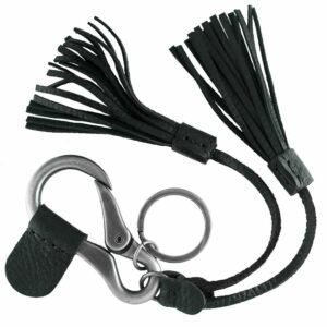 Stainless Steel W/ Long Leather Tassel Key Holder