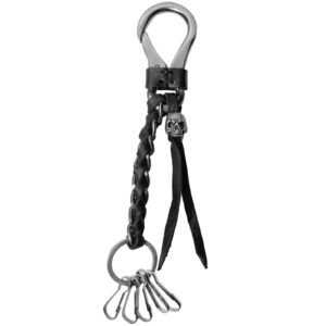 Braided Biker Key Chain with Skull