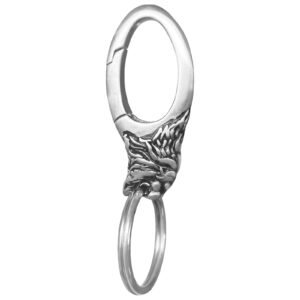 Stainless Steel Lion Head Keychain