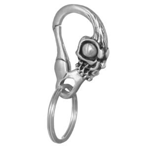 Stainless Steel Skull Keychain