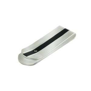 Stainless Steel Money Clip W/ Black Line In Center