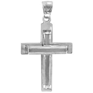 Stainless Steel 3D Cross Pendant