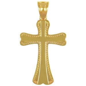 Stainless Steel Gold pvd Cross Pendant