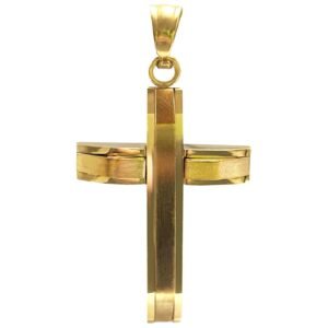 Stainless Steel Gold pvd Cross Pendant