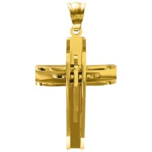 Stainless Steel Gold pvd Cross Pendant