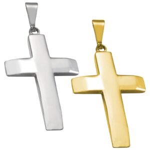 HighPolished Stainless Steel Cross Pendant