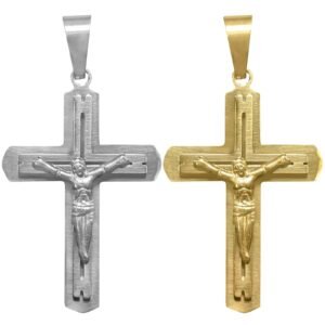 Stainless Steel Jesus Cross Crucifix Pendant