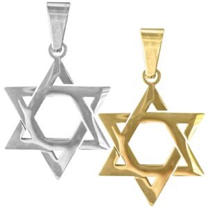 Stainless Steel Star of David Pendant