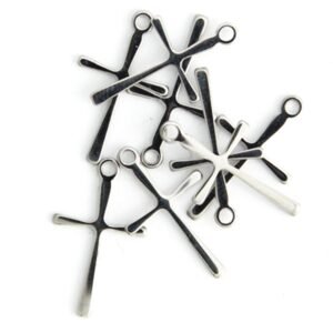 Stainless Steel Thin Cross Charm