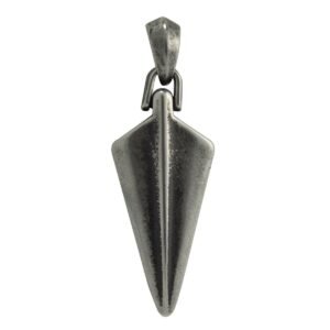 Stainless Steel Gun Color Arrow Head Pendant