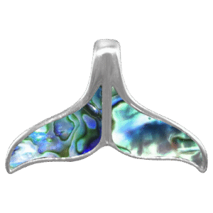 Stainless Steel Holographic Whale Tail Pendant