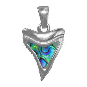 Stainless Steel Holographic Shark Tooth Pendant