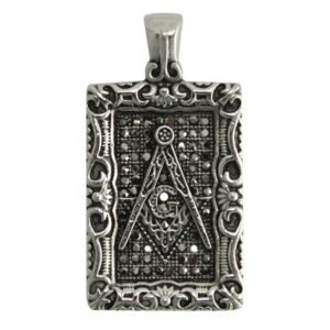 Stainless Steel Framed Masonic Symbol Pendant