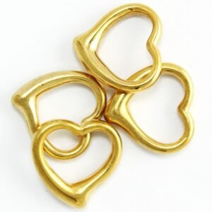 Gold PVD Heart Charm Pack of 10 Pieces