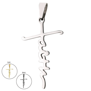 Stainless Steel Shinny Finish Faith Cross Pendant