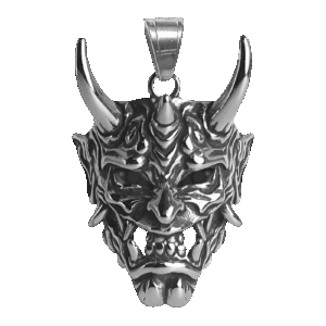 Stainless Steel Devil Face Pendant