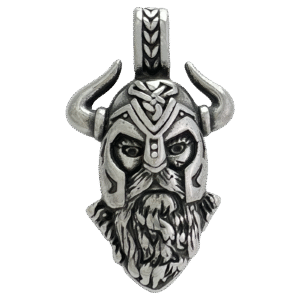 Stainless Steel Viking Head Pendant