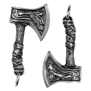 Stainless Steel Two-Sided Axe Pendant