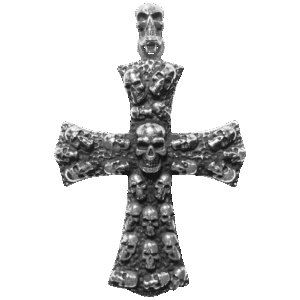 Stainless Steel Skull Cross Pendant