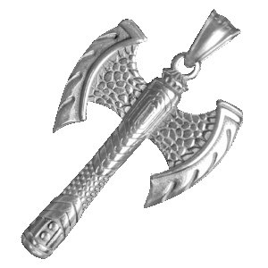 Stainless Steel Double Headed Axe Pendant