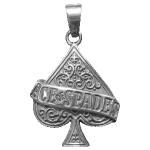 Stainless Steel Ace of Spades Pendant