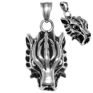Stainless Steel Tiger Head Pendant