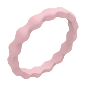 Wavy Light Pink Silicone Ring