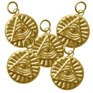 Gold Stainless Steel Illuminati Charms