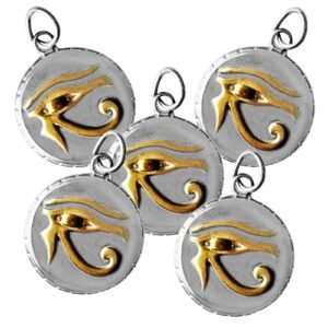 Two-Toned Stainless Steel Eye of Ra Charms