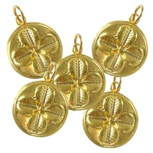 Gold Stainless Steel Clover Charms