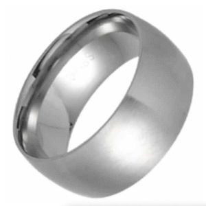 Stainless Steel Satin Finished Comfort Fit Ring Band - 9mm