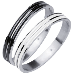 Stainless Steel Women's Bangle With Ceramic Center
